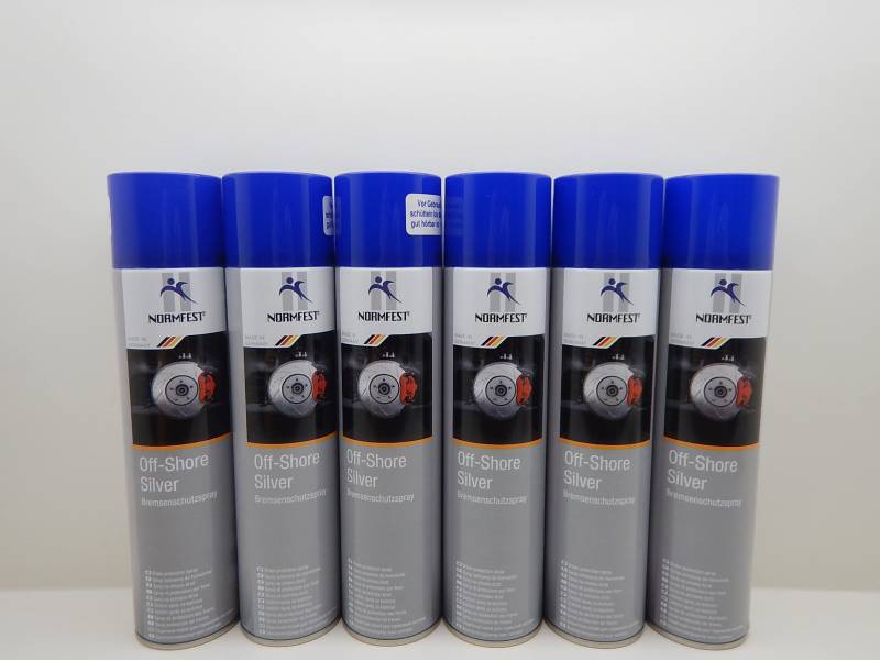 Normfest Off-Shore Silver Bremsenschutz Spray – Effektiver Rost- und Korrosionsschutz 6X 400ml von Normfest
