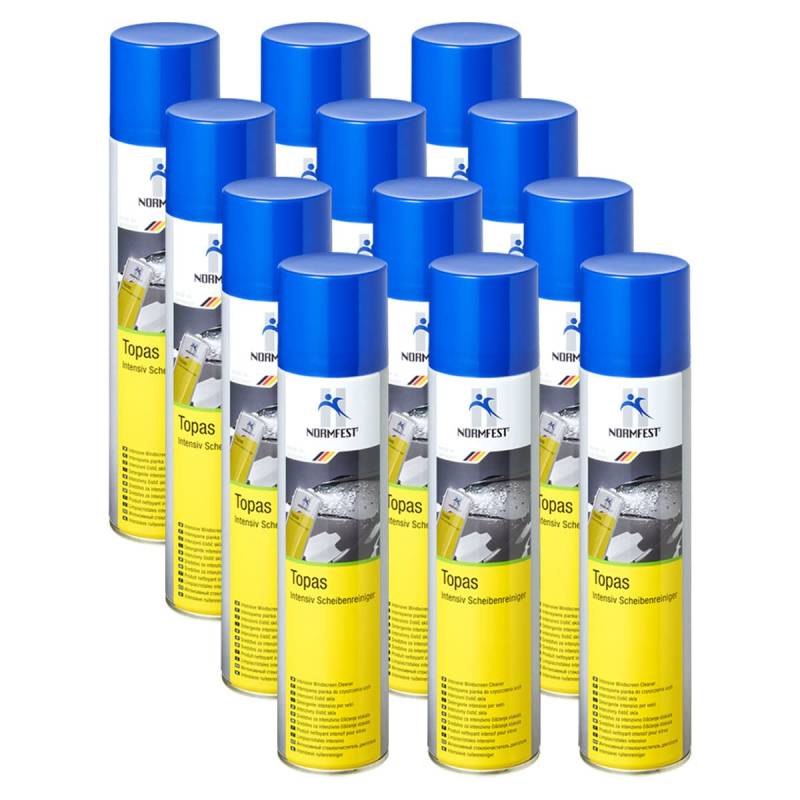 Normfest Reinigungsspray Auprotect Topas für die Windschutzscheibe, beseitigt die Spuren von Insekten, 400 ml Bianco von Normfest