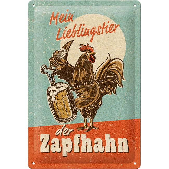 Nostalgic-Art Blechschild 20 x 30 cm "Lieblingstier Zapfhahn" Nostalgic-Art Blechschild 20 x 30 cm "Lieblingstier Zapfhahn" von Nostalgic-Art
