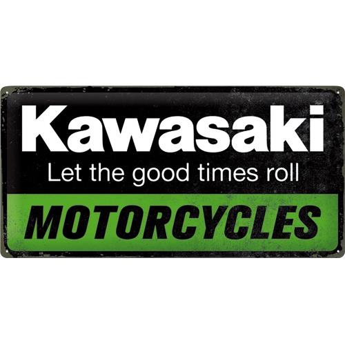 Nostalgic-Art Blechschild 25 x 50 "Kawasaki – Let the good times roll" von Nostalgic-Art
