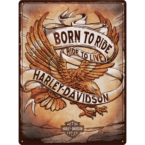 Nostalgic-Art Blechschild 30 x 40 cm Harley Davidson - Born to Ride Eagle Nostalgic-Art Blechschild 30 x 40 cm Harley Davidson - Born to Ride Eagle von Nostalgic-Art