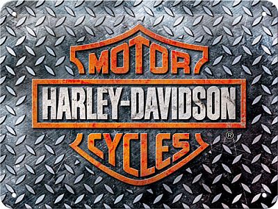 Nostalgic Art Harley-Davidson -  Diamond Plate, Blechschild - 20 cm x 15 cm von Nostalgic Art