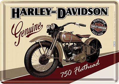 Nostalgic Art Harley-Davidson Flathead, Blechpostkarte - 14 cm x 10 cm von Nostalgic Art