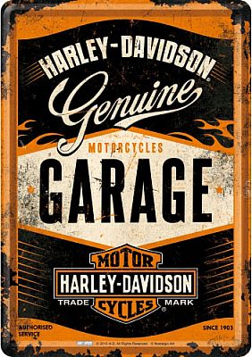 Nostalgic Art Harley-Davidson Garage, Blechpostkarte - 14 cm x 10 cm von Nostalgic Art