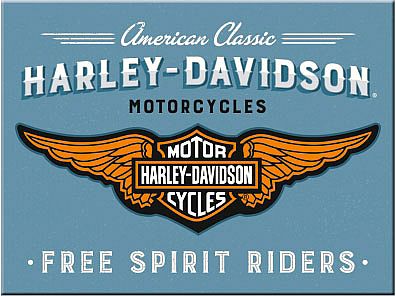 Nostalgic Art Harley-Davidson - Logo Blue, Magnet - 8 cm x 6 cm von Nostalgic Art