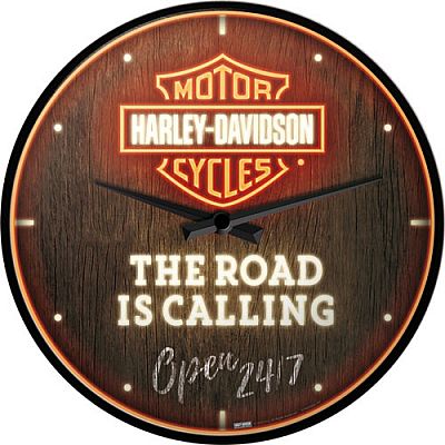Nostalgic Art Harley-Davidson - Road is Calling, Wanduhr - 31 cm x 6 cm x 31 cm von Nostalgic Art