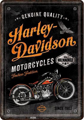 Nostalgic Art Harley-Davidson Timeless Tradition, Blechpostkarte - 14 cm x 10 cm von Nostalgic Art