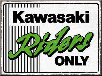 Nostalgic Art Kawasaki - Riders Only Ninja, Magnet - 8 cm x 6 cm von Nostalgic Art