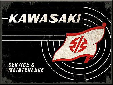 Nostalgic Art Kawasaki - Tank Logo, Magnet - 8 cm x 6 cm von Nostalgic Art
