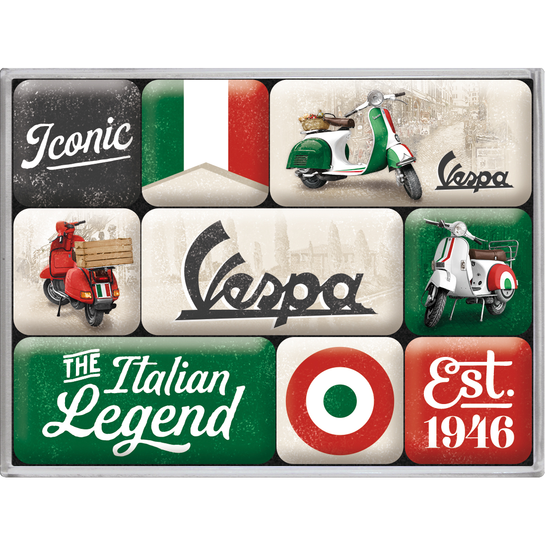 Nostalgic-Art Magnet-Set Vespa - Italian Legend Nostalgic-Art Magnet-Set Vespa - Italian Legend von Nostalgic-Art