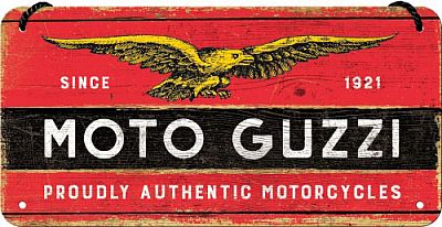 Nostalgic Art Moto Guzzi - Logo Wood, Hängeschild - 20 cm x 10 cm von Nostalgic Art