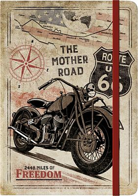 Nostalgic Art Route 66 Bike Map, Notizbuch - 22 cm x 1 cm x 15 cm von Nostalgic Art