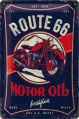 Nostalgic Art Route 66 Motor Oil, Blechschild - 30 cm x 20 cm Nostalgic Art Route 66 Motor Oil, Blechschild - 30 cm x 20 cm von Nostalgic Art