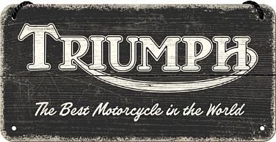 Nostalgic Art Triumph - Logo Black Wood, Hängeschild - 20 cm x 10 cm von Nostalgic Art