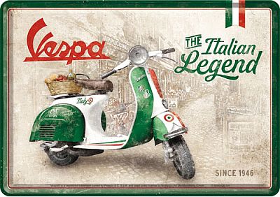 Nostalgic Art Vespa - Italian Legend, Blechpostkarte - 14 cm x 10 cm von Nostalgic Art