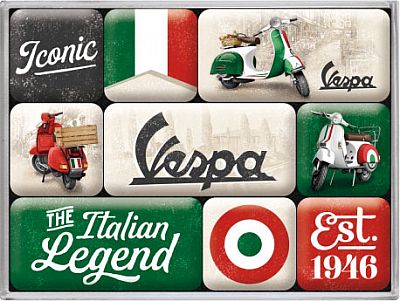 Nostalgic Art Vespa - Italian Legend, Magnet-Set (9 tlg.) - 9 cm x 2 cm x 7 cm von Nostalgic Art
