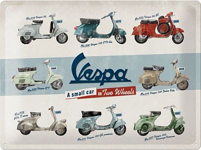 Nostalgic Art Vespa - Model Chart, Blechschild - 40 cm x 30 cm von Nostalgic Art