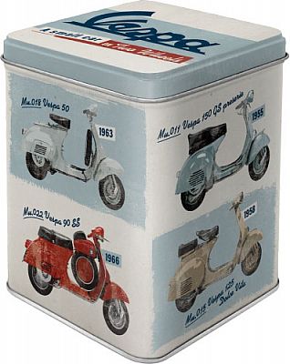 Nostalgic Art Vespa - Model Chart, Teedose - 8 cm x 10 cm x 8 cm von Nostalgic Art