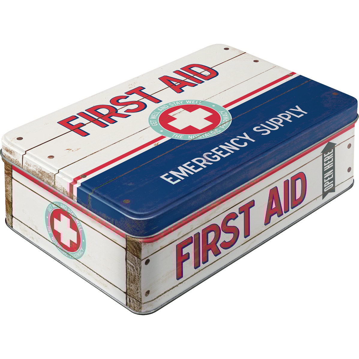 Nostalgic-Art Vorratsdose Flach First Aid Blue - Emergency Supply Nostalgic-Art Vorratsdose Flach First Aid Blue - Emergency Supply von Nostalgic-Art