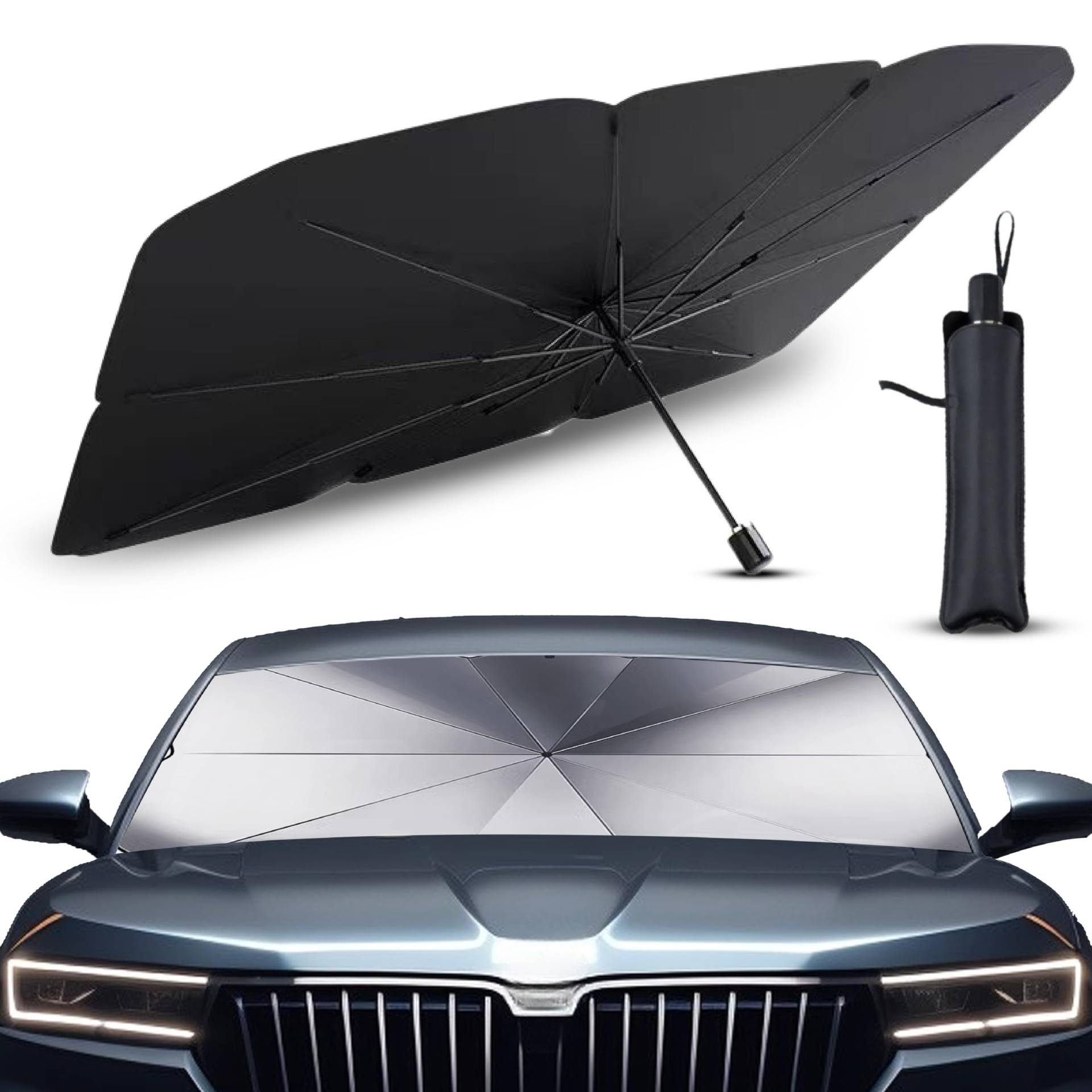 Sonnenschutz Auto Frontscheibe. Windschutzscheibe Sonnenschutz SUV und LKW Auto-Sonnenschirm 140x80 cm UV-beständiger Auto Sonnen Schutz frontscheibe mit 360° drehbarer Achse und Titan-Beschichtung Sonnenschutz Auto Frontscheibe. Windschutzscheibe Sonnenschutz SUV und LKW Auto-Sonnenschirm 140x80 cm UV-beständiger Auto Sonnen Schutz frontscheibe mit 360° drehbarer Achse und Titan-Beschichtung von Nothern Peaks