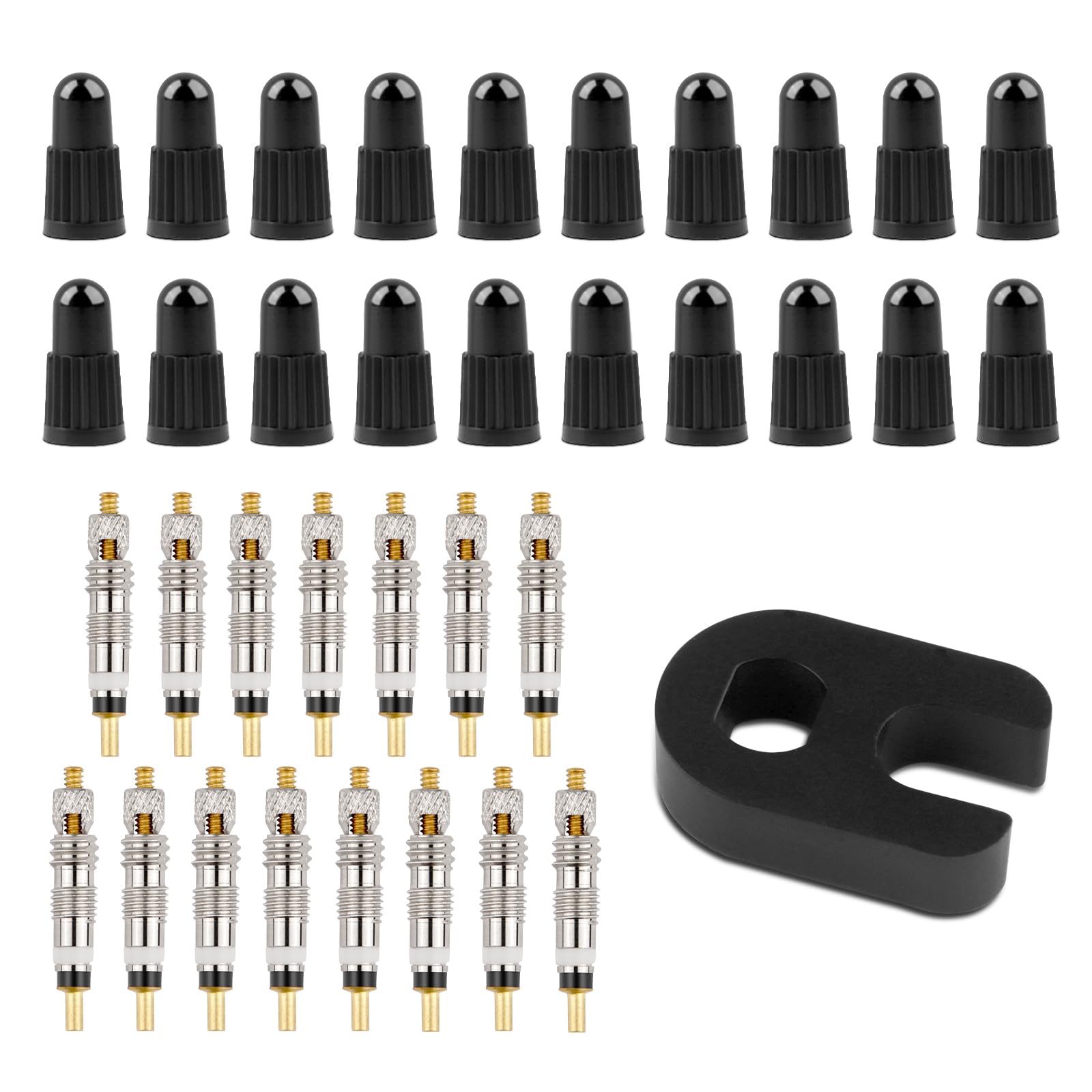 36 Stück Presta Ventil Adapter Set, Ventiladapter Französisches Ventil, Fahrradventile Adapter, Ventilschutzkappen, Ersatz Ventileinsatz Fahrrad, für Fahrräder und Mountainbikes 36 Stück Presta Ventil Adapter Set, Ventiladapter Französisches Ventil, Fahrradventile Adapter, Ventilschutzkappen, Ersatz Ventileinsatz Fahrrad, für Fahrräder und Mountainbikes von Notoke