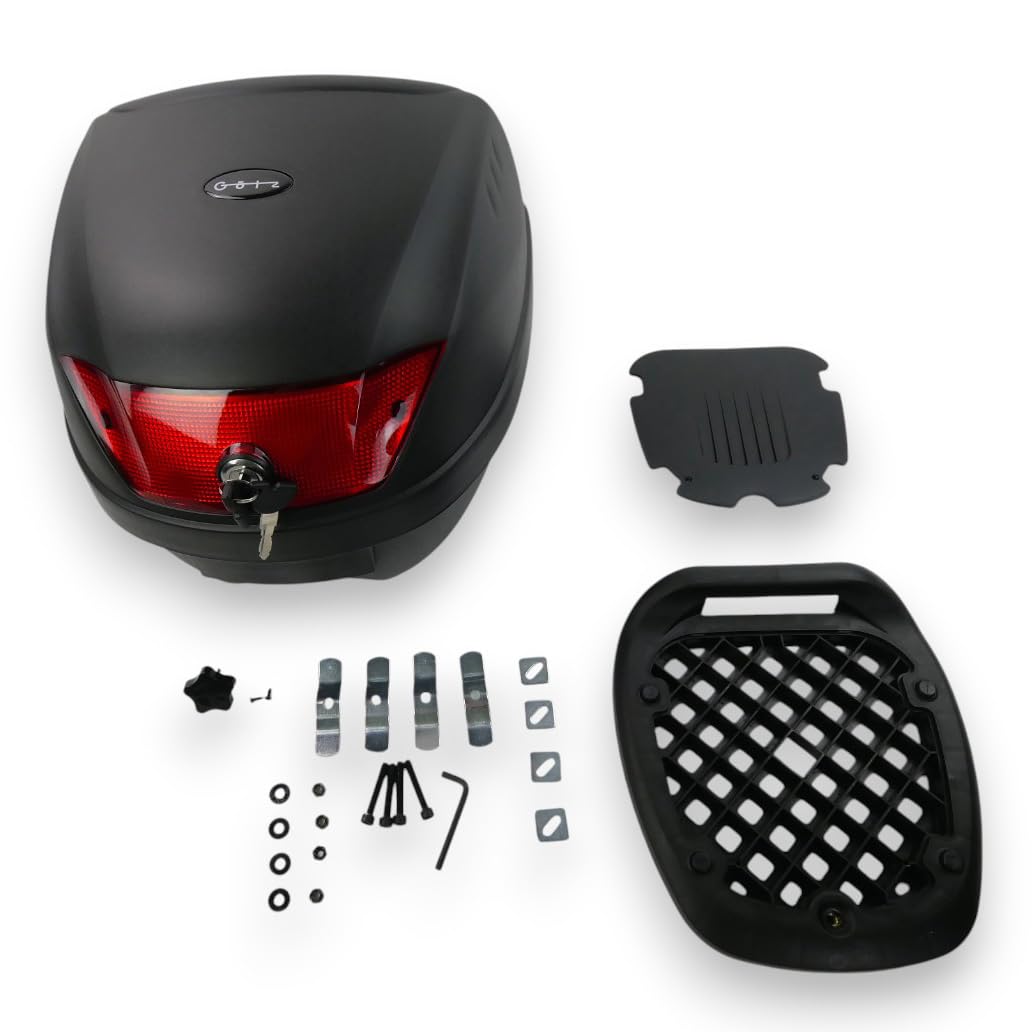Universal Motorradkoffer Top Case Motorrad Motorroller Quad Koffer schwarz 28L Universal Motorradkoffer Top Case Motorrad Motorroller Quad Koffer schwarz 28L von Nova Motors