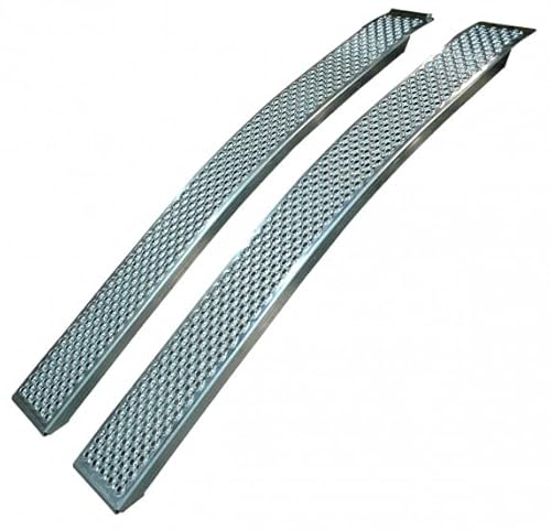 Novio Set Gebogene Auffahrrampe - Aluminium - 400 kg (150x20 cm) von Novio