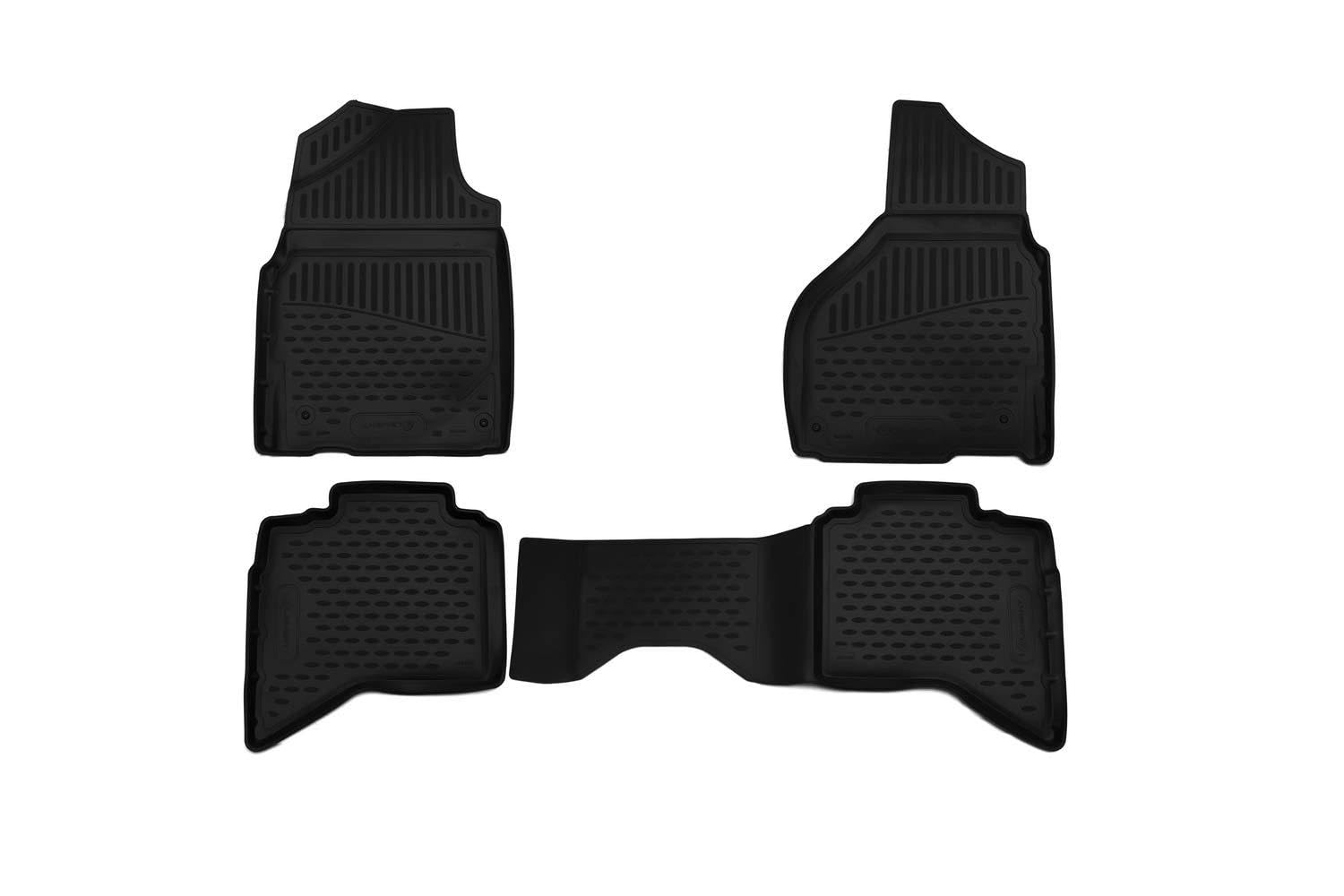 Novline Passgenaue Gummi-Fußmatten kompatibel mit Dodge Ram 1500/2500/3500 2012-2018 Quad Cab USA, Schwarz, maßgeschneidert mit Laser Novline Passgenaue Gummi-Fußmatten kompatibel mit Dodge Ram 1500/2500/3500 2012-2018 Quad Cab USA, Schwarz, maßgeschneidert mit Laser von Novline