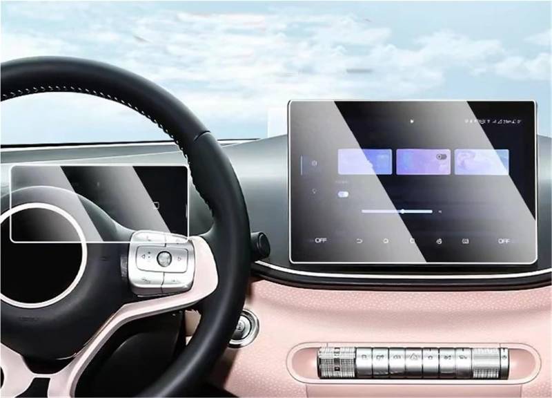 Displayschutzfolie Navigation Schutzfolie Für BYD Für Seagull 2022 2023 Auto LCD GPS Navigation Und Dashboard Touch Gehärtetem Glas Bildschirm Schutz Film(Dashboard and GPS) von Nqimgv