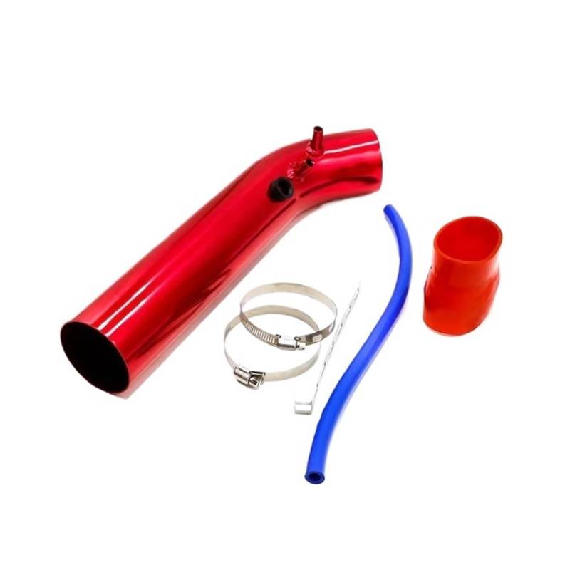 Auto Ansaugschlauch 76mm Rohre Kaltluftansaugsystem Kanalrohrsatz Luftfilter Universal Aluminium Auto Luftansaugrohrsatz 3'' Zoll Luftansaugschlauch(Red) von Nqkcuac