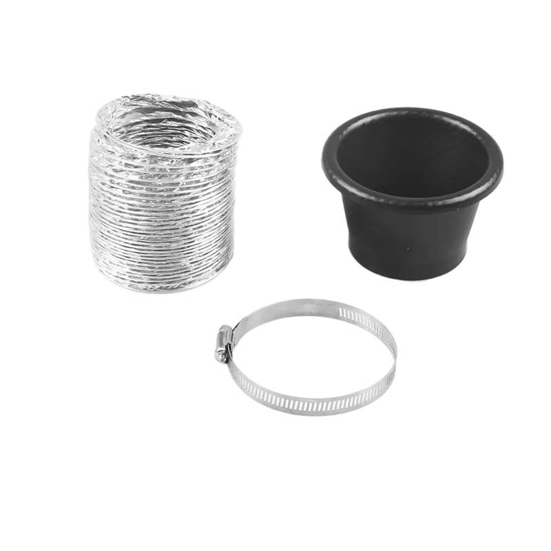 Auto Ansaugschlauch ABS-Turbineneinlass-Kit Rohr-Lufttrichter 1 Stück Universal-Auto-Frontstoßstangen-Zulassungsluft-Turbo-Luftansaugrohr-Kit Luftansaugschlauch(Round) von Nqkcuac