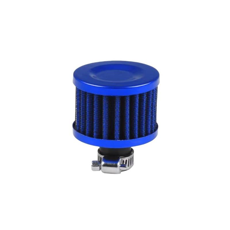 Auto Ansaugschlauch Autozubehör Universal Kleiner 12MM Luftfilter Motorrad Turbo High Flow Racing Kaltlufteinlassfilter Pilzkopf Luftansaugschlauch(Blue) von Nqkcuac