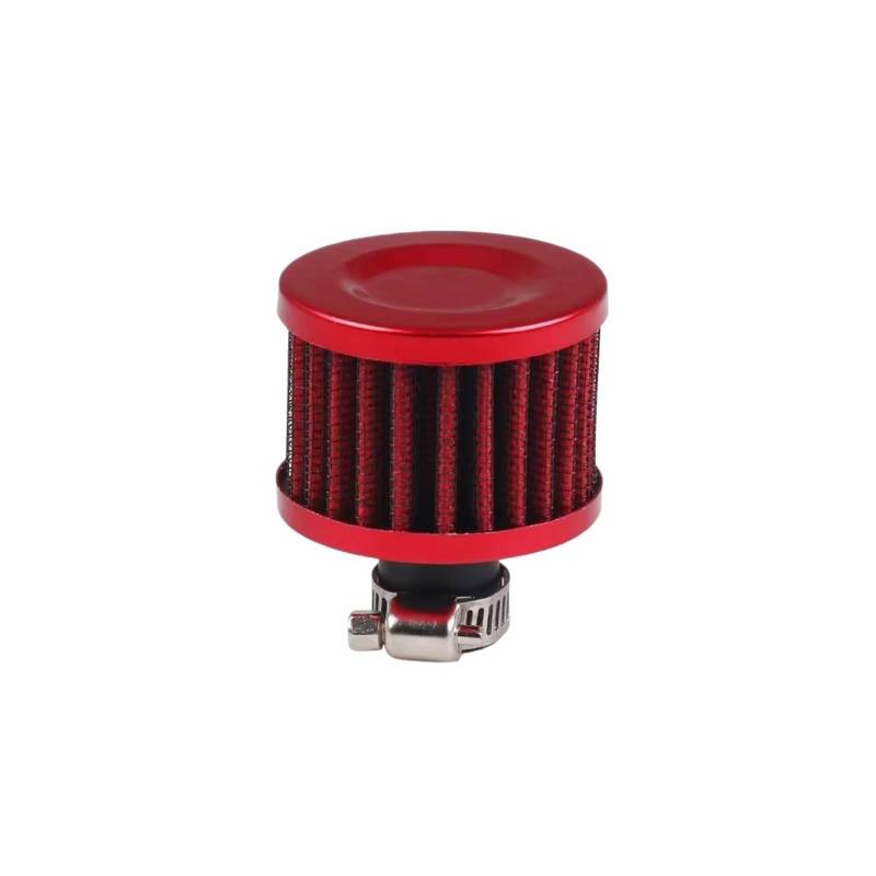 Auto Ansaugschlauch Autozubehör Universal Kleiner 12MM Luftfilter Motorrad Turbo High Flow Racing Kaltlufteinlassfilter Pilzkopf Luftansaugschlauch(Red) von Nqkcuac