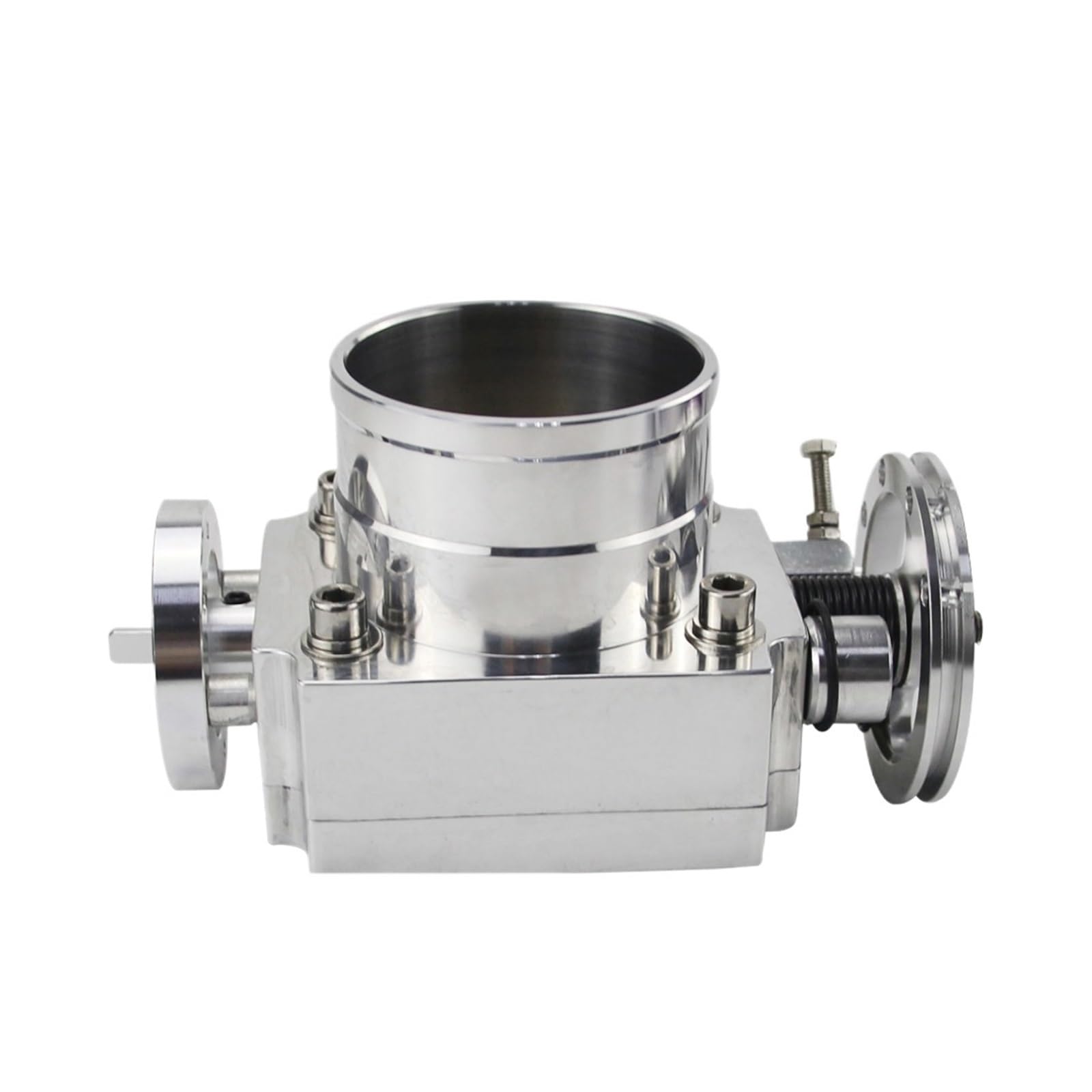 Auto Ansaugschlauch DROSSELKLAPPENGEHÄUSE Performance ANSAUGKRÜMMER Billet Aluminium HIGH Flow 65MM 70MM 80MM 90MM Luftansaugschlauch(80MM Silver) von Nqkcuac