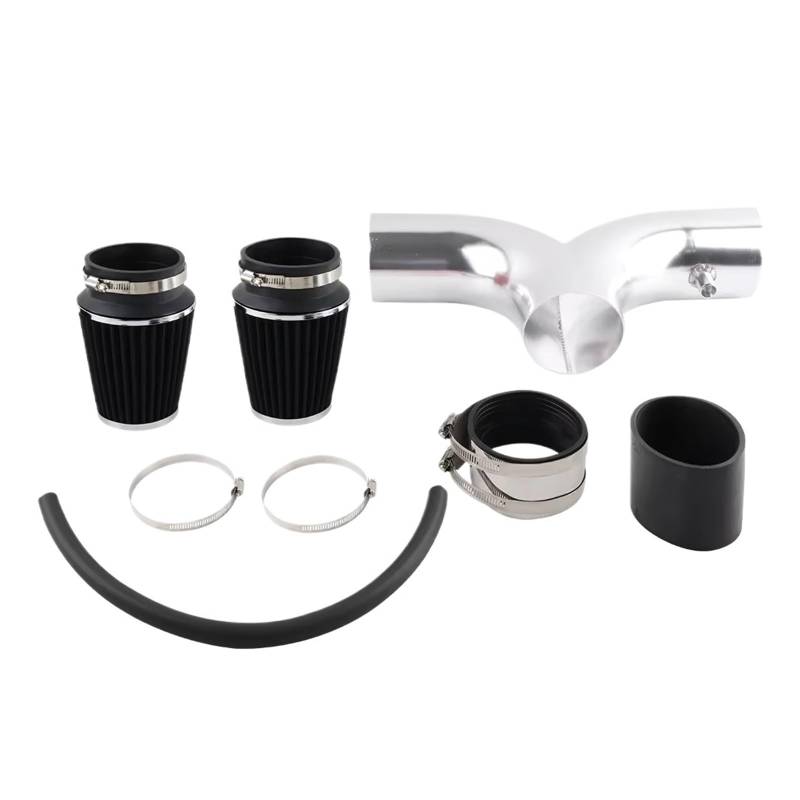 Auto Ansaugschlauch Für Jeep Für Grand Für Cherokee 4.7L V8 1999-2004 Luftansaug-Induktionskit Dual Twin Aluminiumrohr + Filter Luftansaugschlauch von Nqkcuac
