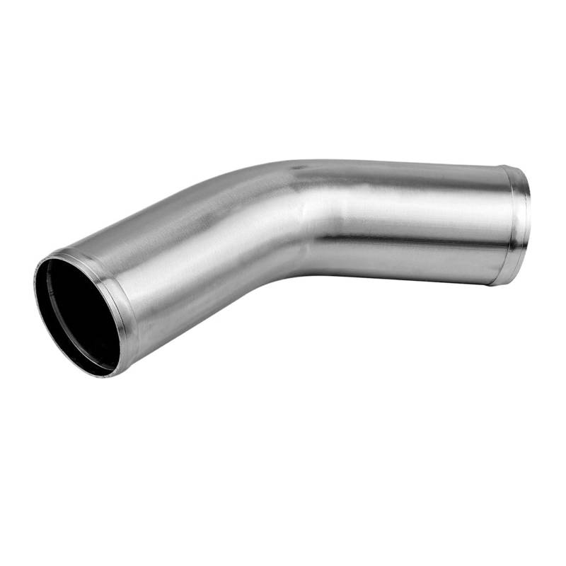 Auto Ansaugschlauch Kaltluftansaugrohr Rennwagen Turbo High Flow Silber Schwarz 0/45/90 Grad Typ Aluminiumrohr Universal 51 63 76 Mm 2 2,5 3 Zoll Luftansaugschlauch(76mm 30cm 45 Silver) von Nqkcuac