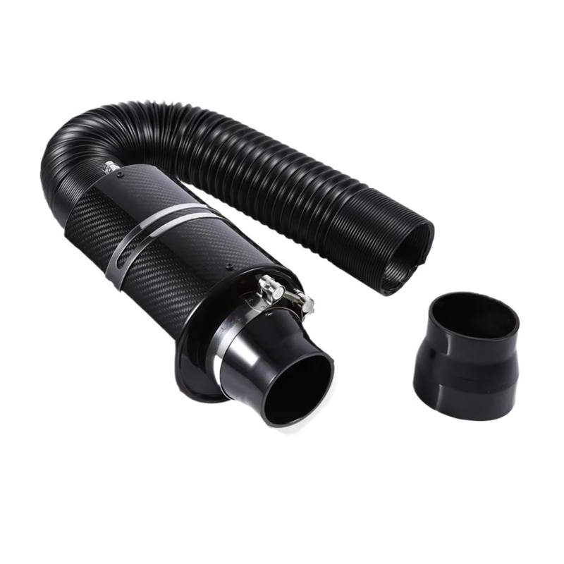Auto Ansaugschlauch Lufteinlass-Kit Luftfilterkasten/ODER OHNE LÜFTER Lufteinlass Mit Lüfter Universal Racing Carbon Fiber Cold Feed Induction Kit Luftansaugschlauch(Without Fan) von Nqkcuac