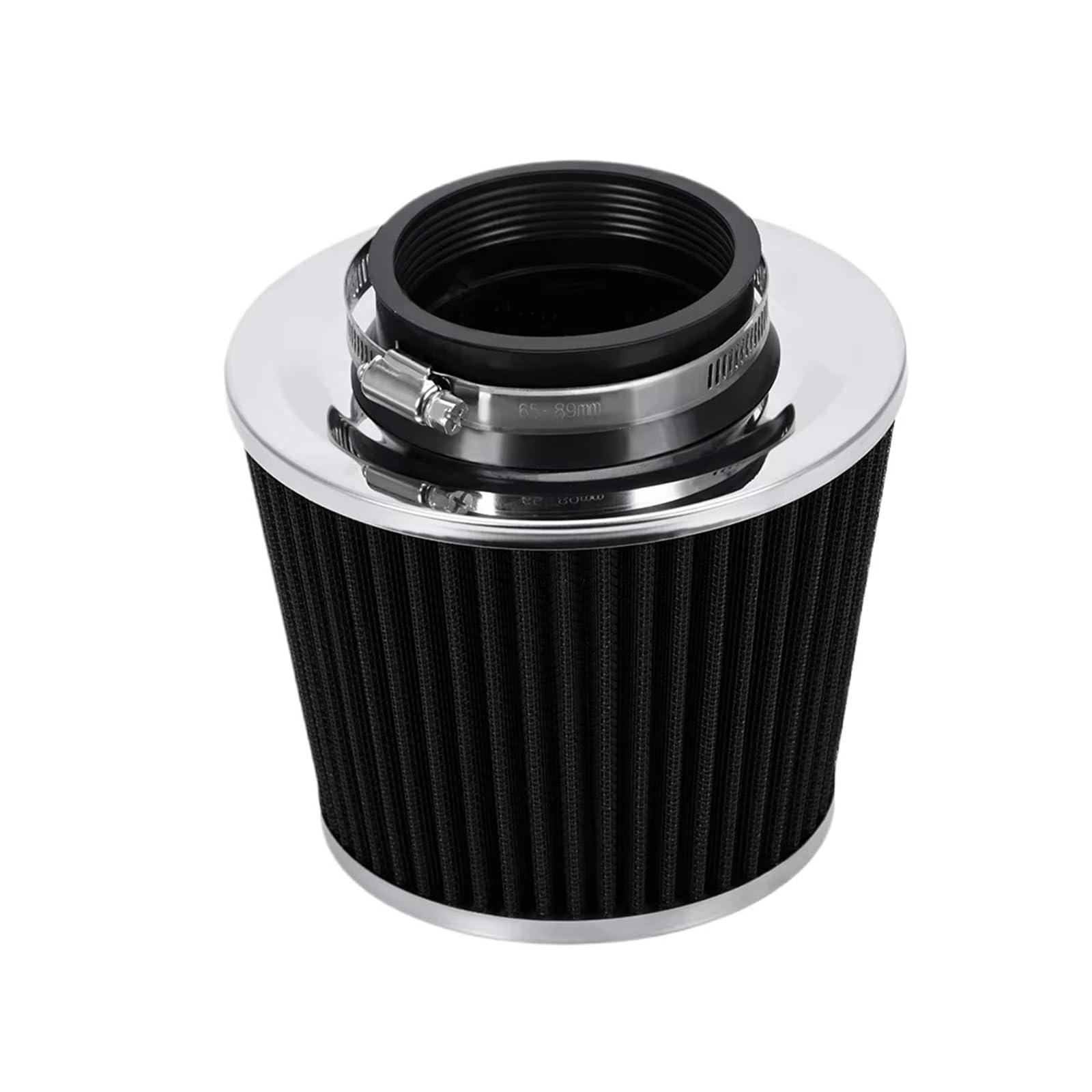 Auto Ansaugschlauch Luftfilter Und Kaltluftansaugrohr Turbo-Induktionsrohr-Set Mit Luftfilterkegel Universell 3 Zoll 76 Mm JR-AIT28 + IMK14 Luftansaugschlauch(Black) von Nqkcuac