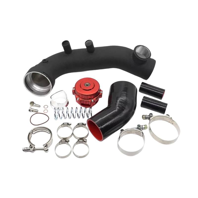 Auto Ansaugschlauch N54 Turbo Ladung Rohr Auto Air Intake Kit Für N54 Motor 2011-2012 135i 335i 1M Blow Off Ventil Luftansaugschlauch(Pipe-BOV-RD) von Nqkcuac