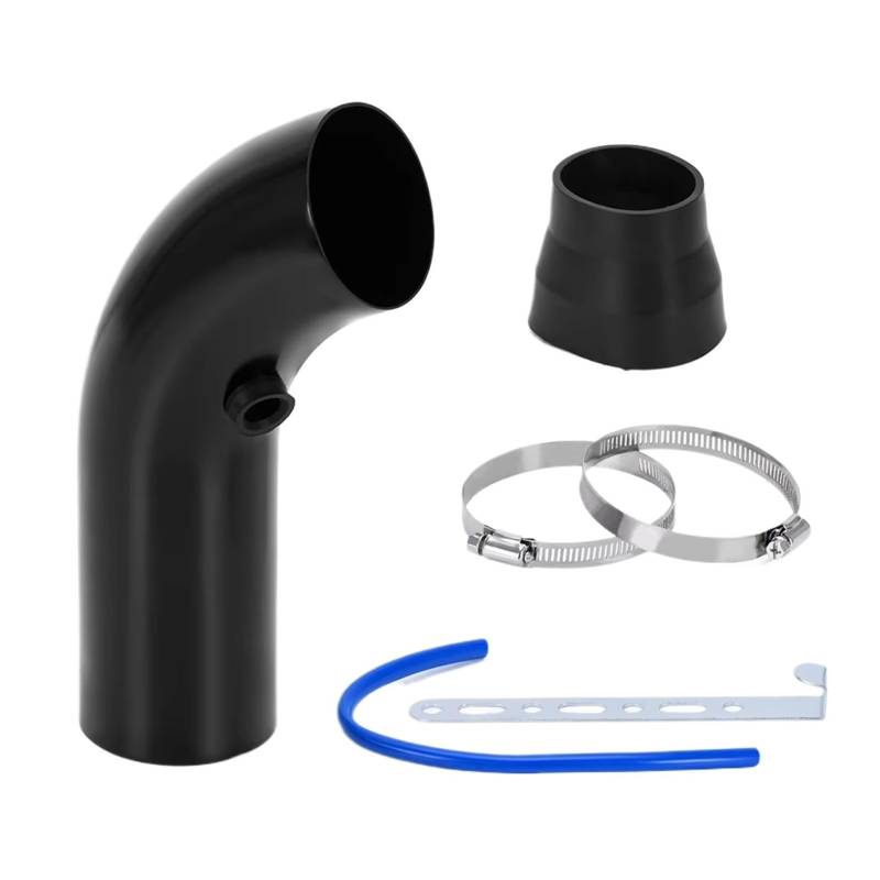 Auto Ansaugschlauch Rohrsatz Mit Luftfilterkegel JR-AIT28 + IMK14 Universal 3" 76 Mm Luftfilter Und Kaltluftansaugrohr Turbo-Induktion Luftansaugschlauch(BlackPIPE) von Nqkcuac