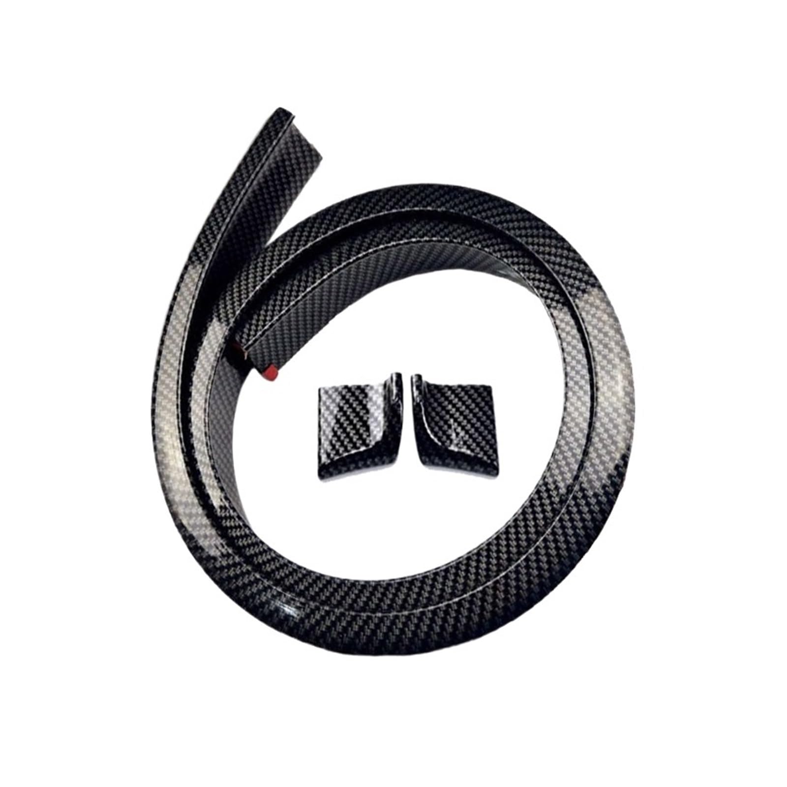 Heckspoiler Autozubehör Universal 1,5 M Auto-Styling 5D Kohlefaser Auto-Styling 5D Faser Glänzend Schwarz Spoiler DIY Refit Spoiler Spoiler(Carbon Fiber 4.5cm) von Nqkcuac