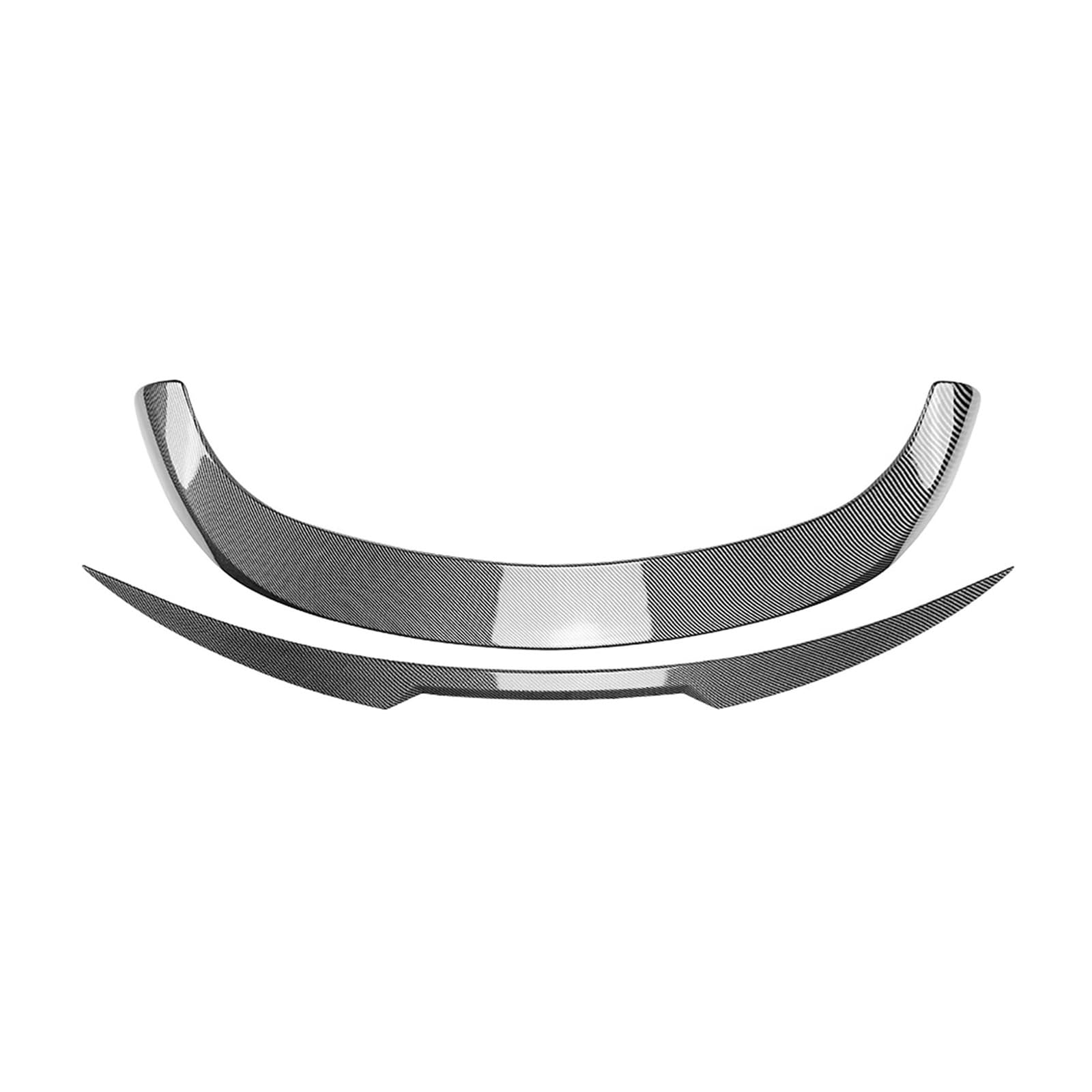 Heckspoiler Carbonfaser Glänzend Schwarz Kofferraum-Oberteil Spoilerlippe Heckspoilerflügel Mittlerer Dachspoiler Für Alfa Für Romeo Für Stelvio 18–24 4-türig Spoiler(Carbon Fiber Look) von Nqkcuac