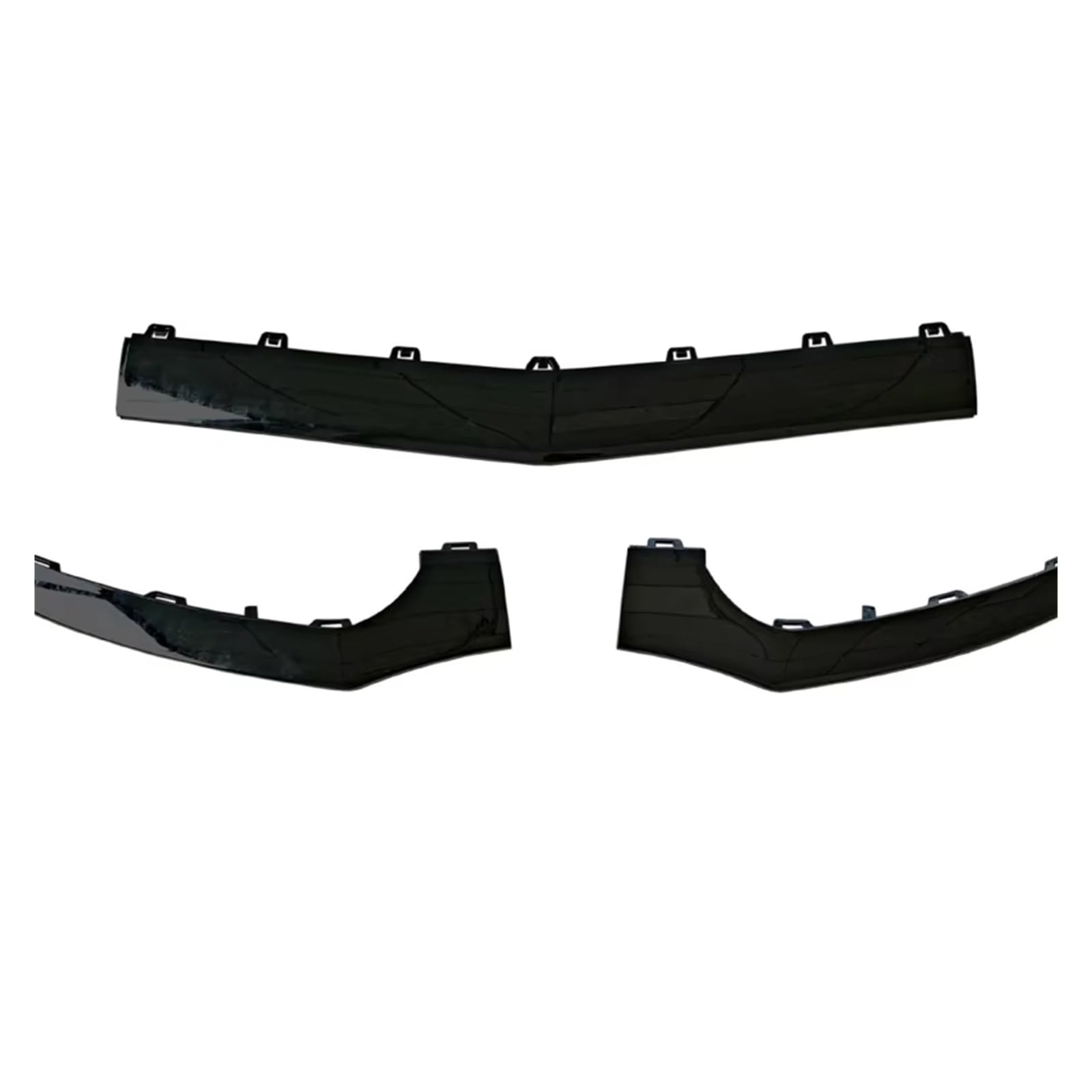 Heckspoiler Frontstoßstangen-Zierleiste Spoiler Für Benz W218 Für CLS 2015 2016 2017 2018 Chrom-Formlippe Chrom-ZIERLEISTE Abdeckung Zubehör Spoiler(Black) von Nqkcuac