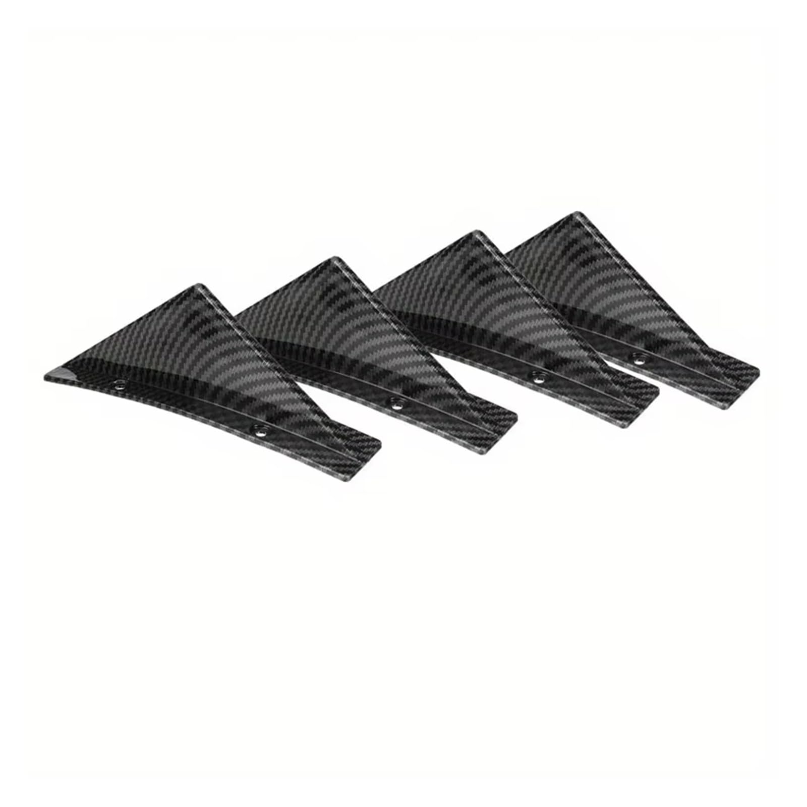 Heckspoiler Für Civic Sedan 4Dr 2016 2017-2019 2020 Decora Zubehör Gebogene Heckstoßstangenlippe Diffusor 4-teilig Haifischflossen Schürzen Abdeckung Aufkleber Spoiler(Carbon Fiber) von Nqkcuac