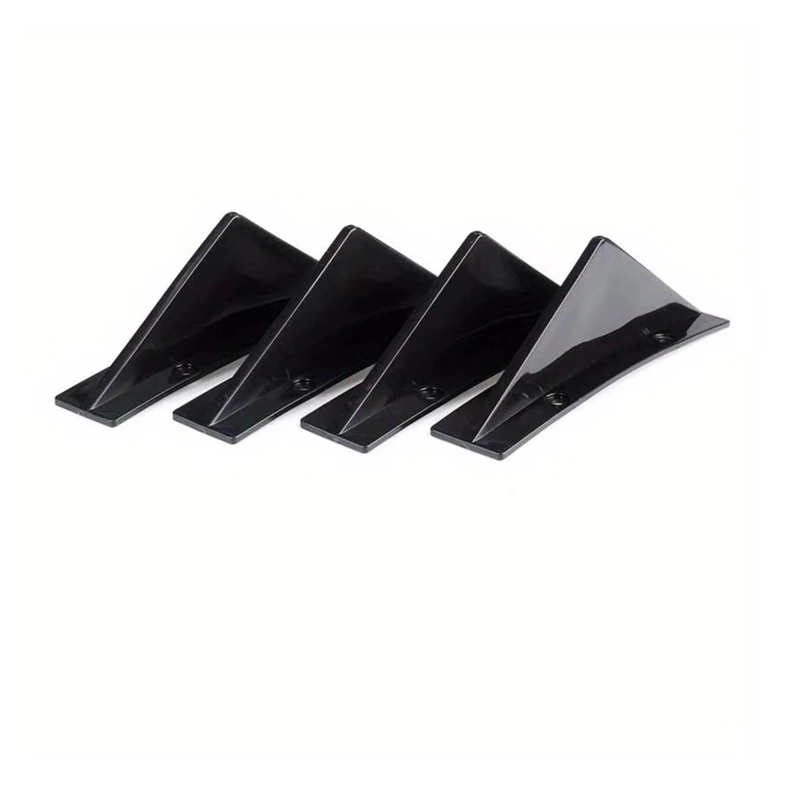 Heckspoiler Für Civic Sedan 4Dr 2016 2017-2019 2020 Decora Zubehör Gebogene Heckstoßstangenlippe Diffusor 4-teilig Haifischflossen Schürzen Abdeckung Aufkleber Spoiler(Glossy Black) von Nqkcuac
