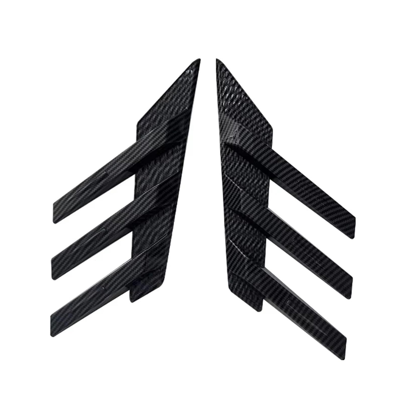 Heckspoiler Für Ford Für Mustang Universal Auto Heckscheibe Seitenspoiler Lüftungsschlitze Abdeckung Aufkleber Dekoration Für Dodge Für Challenger Für Charger Spoiler(Carbon Fiber Look) von Nqkcuac