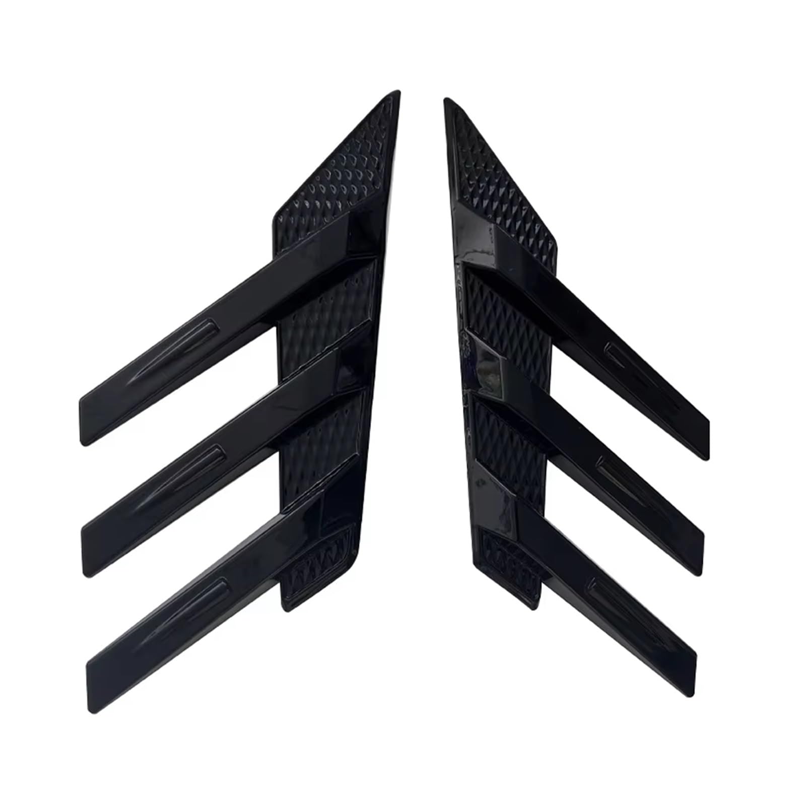 Heckspoiler Für Ford Für Mustang Universal Auto Heckscheibe Seitenspoiler Lüftungsschlitze Abdeckung Aufkleber Dekoration Für Dodge Für Challenger Für Charger Spoiler(Glossy Black) von Nqkcuac