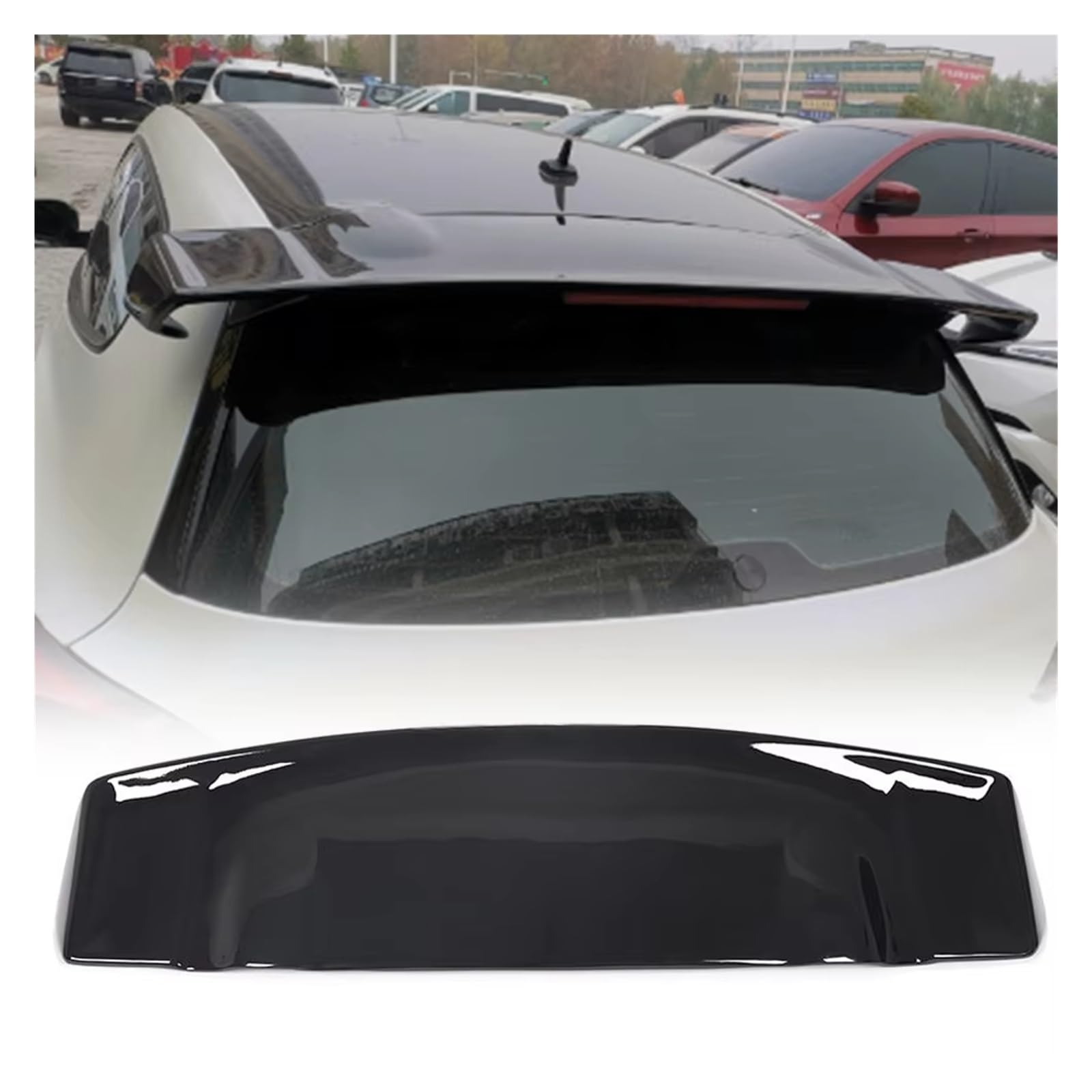 Heckspoiler Für VW Für Scirocco 2008 2009 2010 2011 2012 2013 Auto-Styling Carbon Fiber FRP Heckspoiler Dachlippe Flügel Fenster Spoiler Nicht Für R Für Spoiler(Carbon Fiber) von Nqkcuac