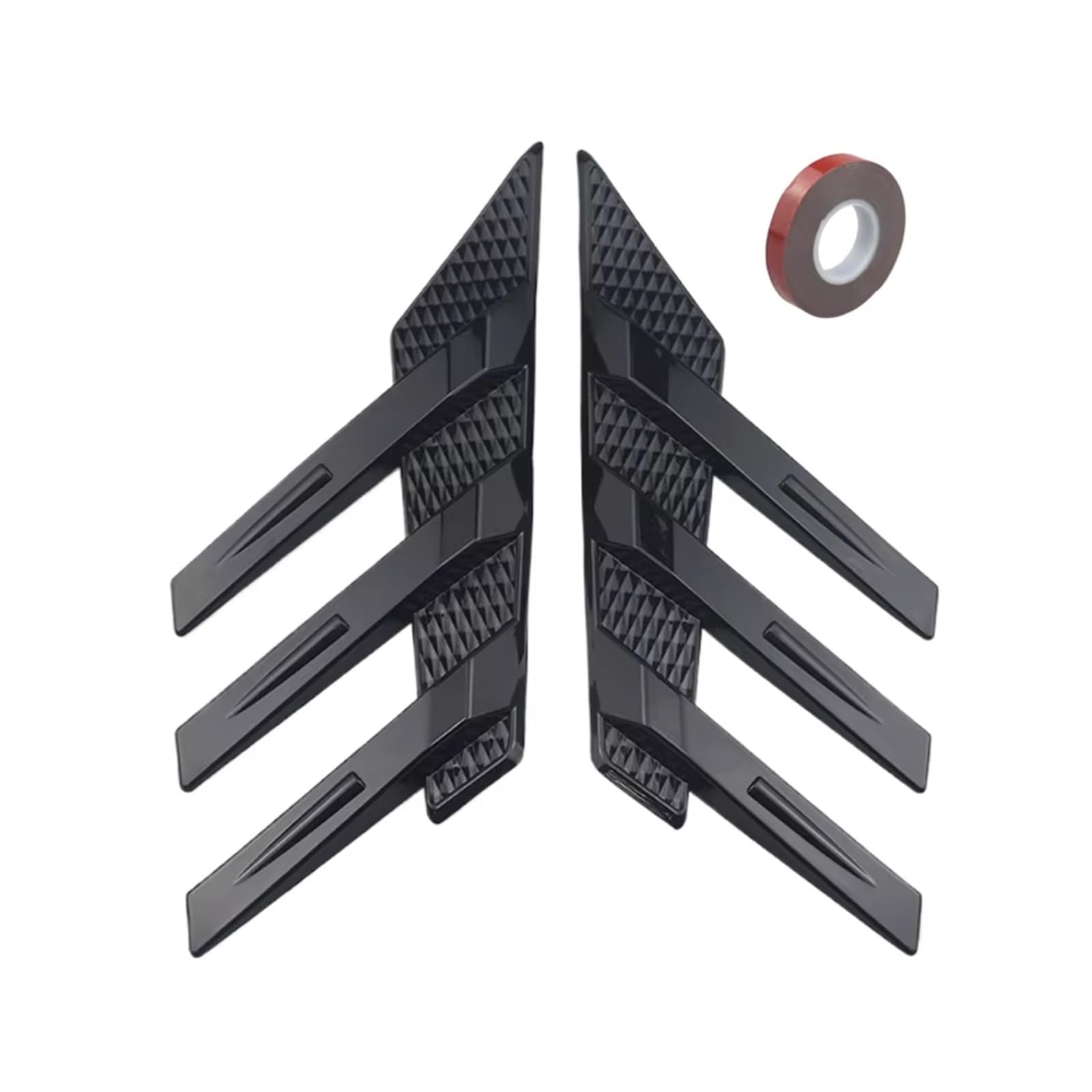 Heckspoiler Modifikation Allgemeine Auto Heckscheibe Seitenspoiler Splitter Dreieck Jalousie Seitenflügel Kotflügel Entlüftungsöffnung Für CHANGAN Uni-V 22-2023 Spoiler(Bright Black) von Nqkcuac