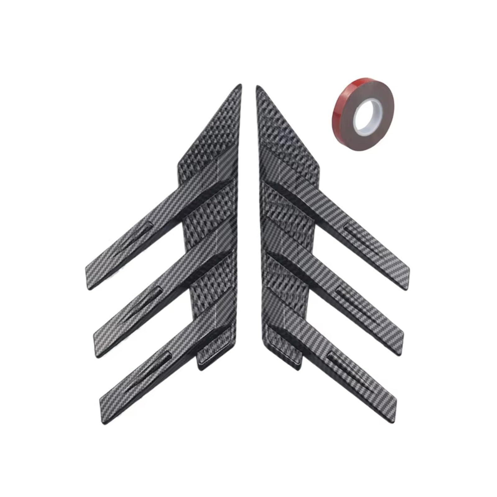 Heckspoiler Modifikation Allgemeine Auto Heckscheibe Seitenspoiler Splitter Dreieck Jalousie Seitenflügel Kotflügel Entlüftungsöffnung Für CHANGAN Uni-V 22-2023 Spoiler(Carbon Fiber) von Nqkcuac